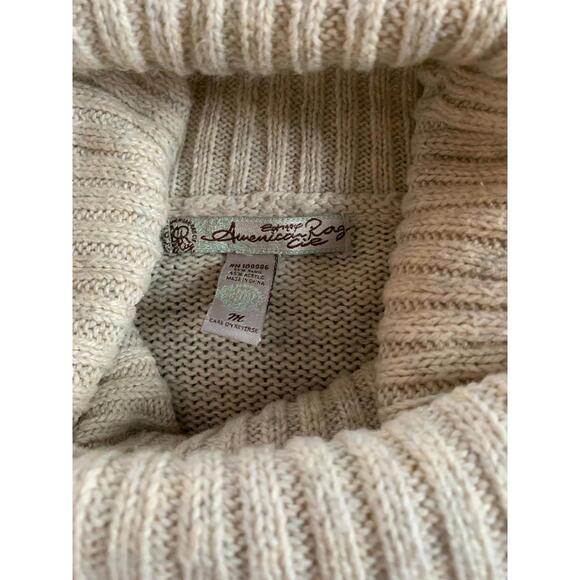 American Rag Co Turtle Neck Sweater Medium Creme White Sweater - Picture 4 of 7
